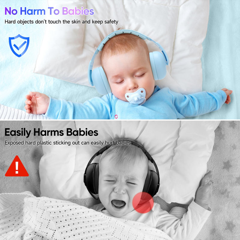 [Australia] - Baby Headphones for Noise - [Upgraded Friendly Version] Infant Ear Muffs Noise Protection - Toddler Noise Cancelling Headphones - Baby Ear Protection for 3 Months to 3 Years Blue 