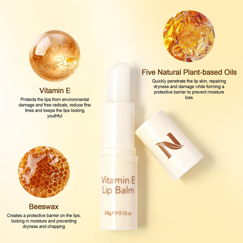 Neutriherbs Vitamin E Lip Balm, Nourish Dry Cracked Sensitive Lip-0.13oz | Moisturize Lip With Olive Oil Avocado Oil, Non-Greasy Long-Lasting Smooth Soften Chapped Lip Skin Suitable For Pregnant Women