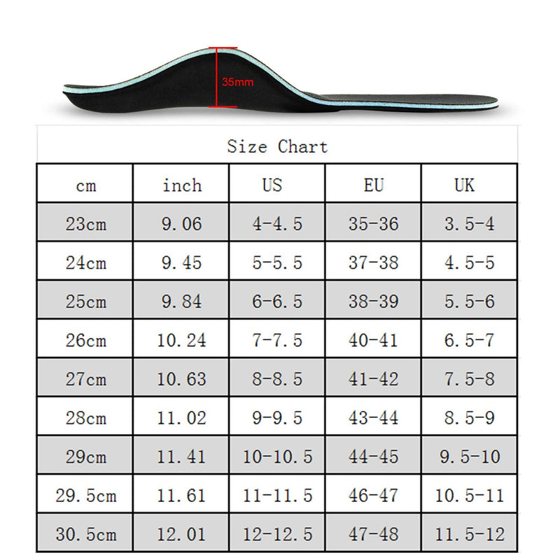 [Australia] - PCSsole Orthopedic insoles for flat feet, heel spurs, plantar fasciitis, shoe insoles for work shoes, sports, shoe insoles for women and men EU43-44 (28cm) black 