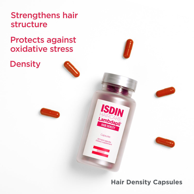 ISDIN Lambdapil Hair Density Supplement for Thinning Hair | Strenghtens Hair Structure, Protects Against Oxidative Stress, Boosts Density, Dermatologist Recommended 60 Count (Pack of 1)