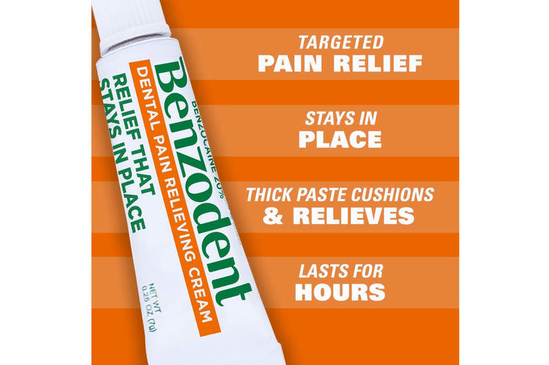 [Australia] - Benzodent Dental Pain Relieving Cream, 1 Ounce - Buy Packs and SAVE (Pack of 5) 