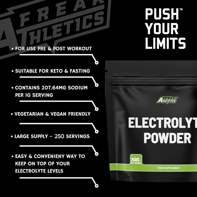 Freak Athletics Electrolytes Powder 250g - Unflavoured, Zero Sugar Hydration Electrolyte Powder, Electrolytes for Keto & Fasting, Daily Hydration Support | (250 Servings) (Pack of 2) 250 g (250 Servings) (Pack of 2)