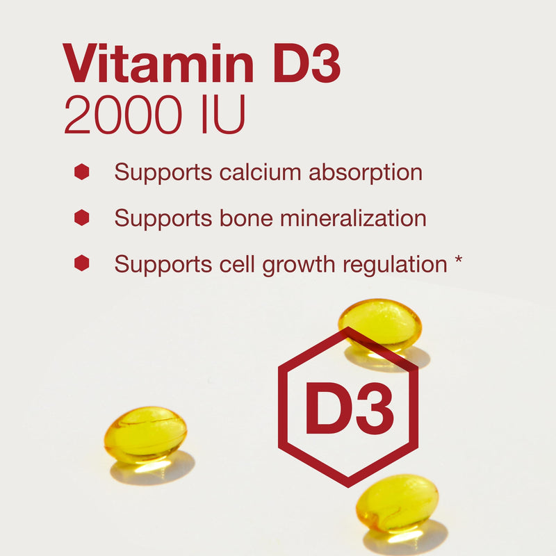 Protocol Vitamin D3 2,000 IU - Immune Support, Healthy Bones and Teeth - 120 Softgels (Pack of 2) 120 Count (Pack of 2)