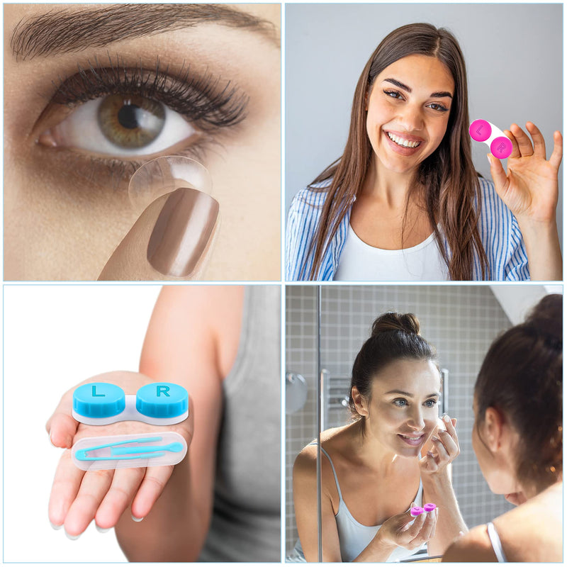 [Australia] - VOCOOL 16 Pcs Portable Contact Lens Tools Set, Inserter/Remover and Tweezer with Soft Tip Mini Eye Contact Case Box for Travel 