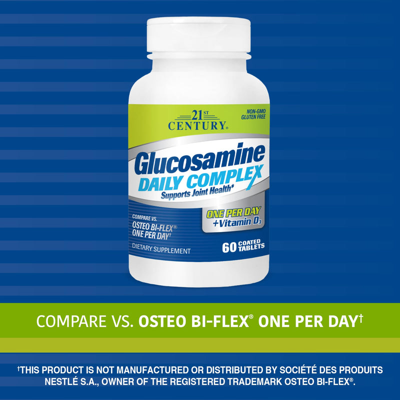 [Australia] - 21st Century Glucosamine Daily Complex Plus D Tablets, 60 Count (27708) Unflavored 60 Count (Pack of 1) 