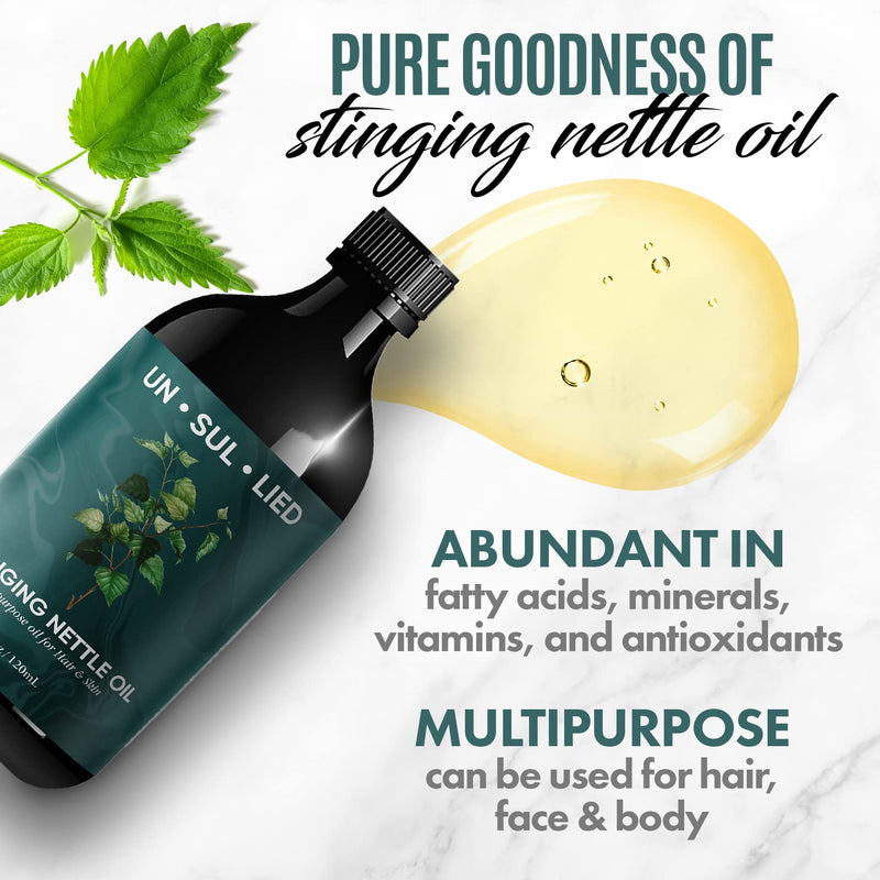 [Australia] - Stinging Nettle Multipurpose Oil for Hair Growth and Skin Soothing-Softening-Moisturizing for Men and Women-All Natural 4 oz 