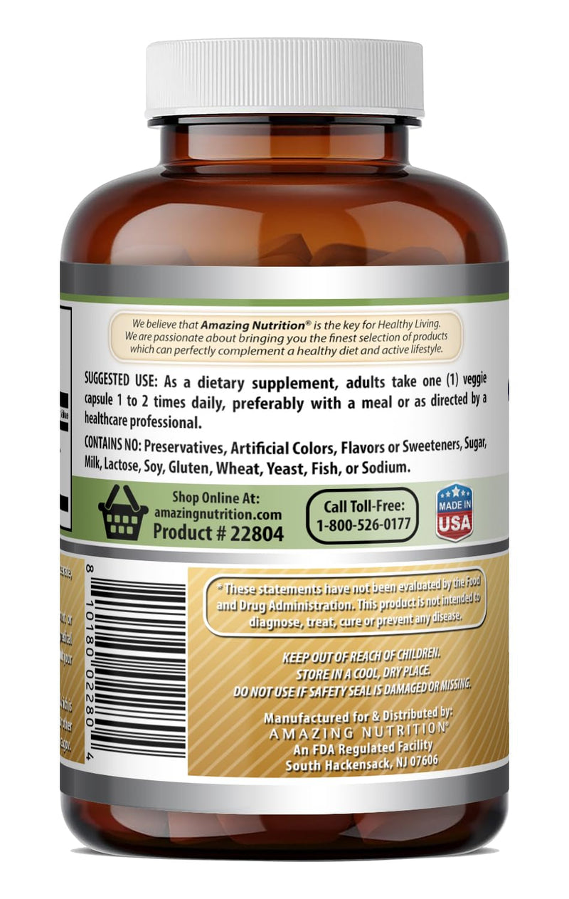Amazing Formulas Maca 500 Mg | Vegetarian Capsules Supplement | Non-GMO | Gluten-Free | Made in USA (1 Pack | 250 Count) 250 Count (Pack of 1)