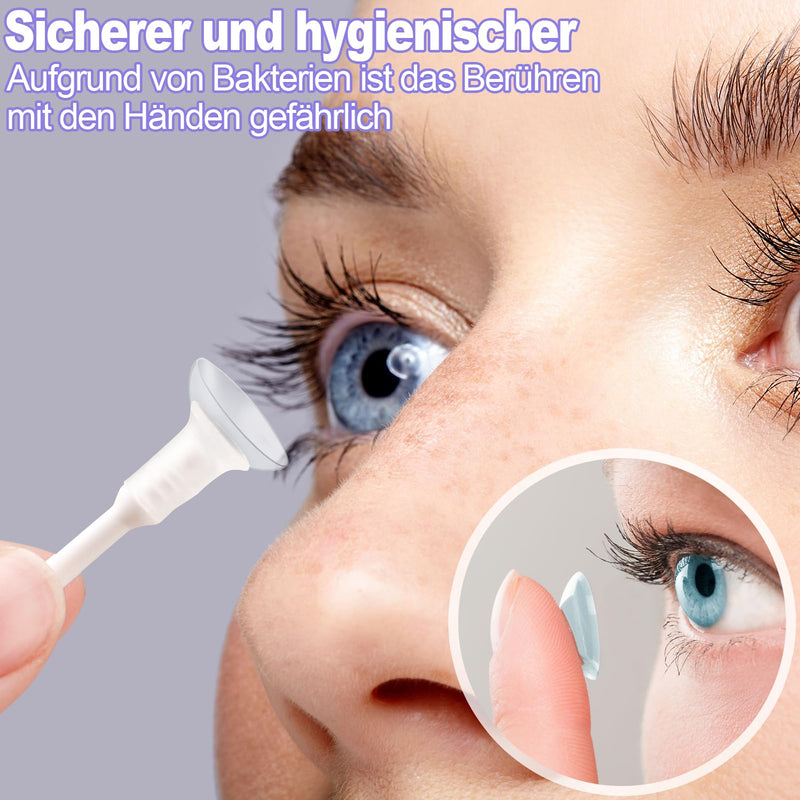 [Australia] - Yamitora Pack of 4 Portable Contact Lens Cases, Contact Lens Storage with Contact Lens Insertion Aid, Mirror - Contact Lens Case Contact Lens Cases for Travel, Home 