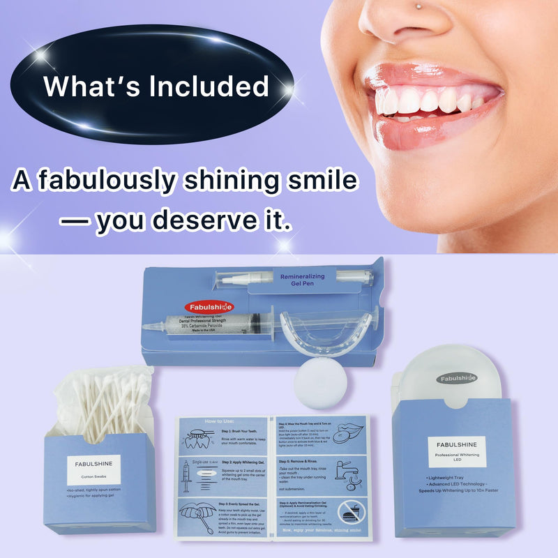[Australia] - American Teeth Whitening Kit, Teeth Whitening Gel, Pen, Whitening Trays with Light, 25 Uses, Whiten Up to 8 Shades in 1 Week, 2025 Powerful Teeth Whitener 