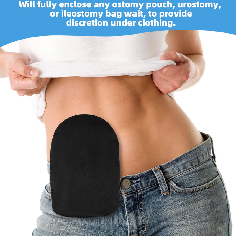 [Australia] - Ostomy Bag Covers, Ostomy Belt for Men & Women, Liner Waterproof Colostomy Bag Covers Ostomy Supplies Black 