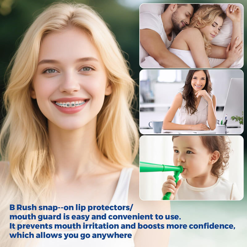 [Australia] - B Rush Comfort Cover for Braces -Orthodontic Lip Bumper, Lip Shield, Mouth Guard for Brackets, Wax Alternative-Dental Lip Protector 