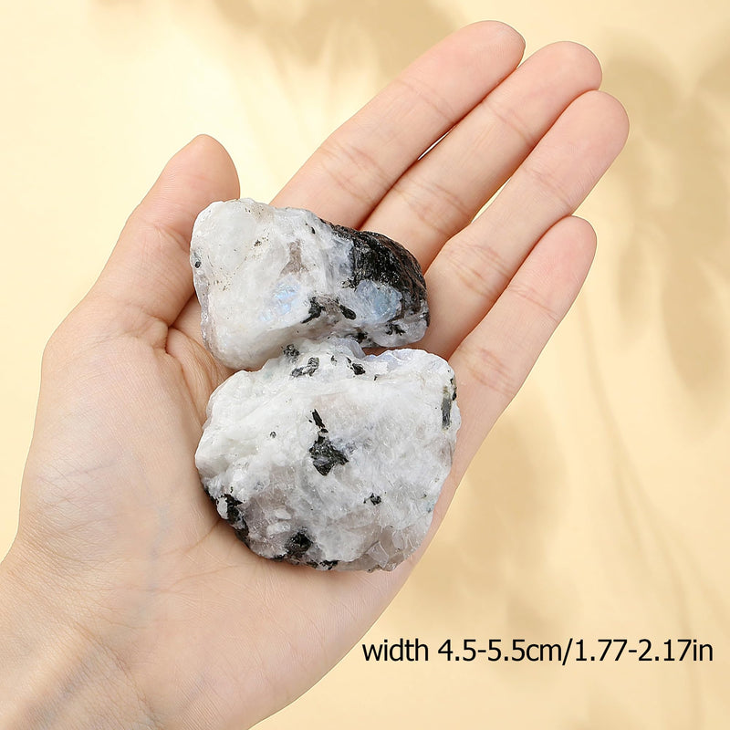 [Australia] - XIANNVXI Moonstone 1.8-2.2" Large Raw Crystals and Healing Stones Natural Rough Crystal Rocks for Decor Gifts Tumbling Cabbing Polishing Fountain Rocks 1PCS 