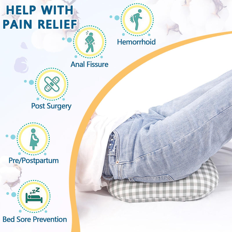 Anti-Bedsore Cushion, Donut Pillows, Pressure Ulcer Cushions, Pillow Tailbone Pain Relief Mat, Soft Pad of Bed Sores for Seniors,Pregnant,Hemorrhoids,Post-Surgery(Green,Small) Green Small