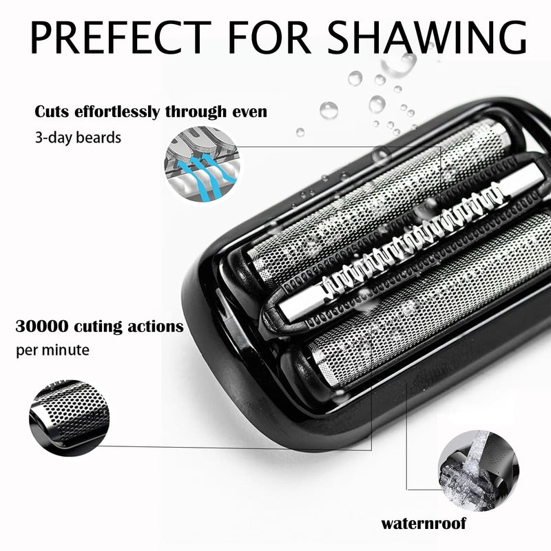 [Australia] - Shaver head compatible with Braun Series 5 (53B), shaving head for Braun S5, S6, easy to replace and clean, 53B replacement head for Braun Series 5 razor accessories 5018S 5020S 5035s 5049s 