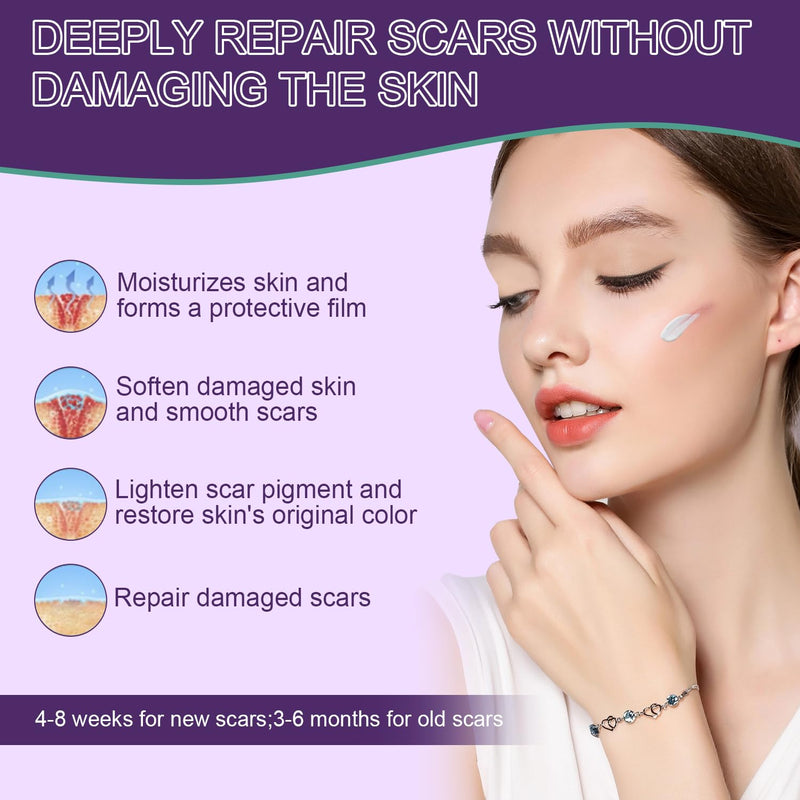 [Australia] - Silicone Scar Cream Scar Gel - Advanced Scar Gel Scar Treatment for Stretch Marks Removal, Old & New Scars, Surgical Scars, Burns, Acne, C-Section, Keloid Scar Treatment for Women & Men, 1.76Oz 