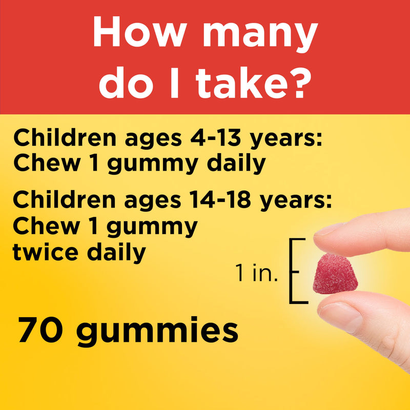Nature Made Kids First Multivitamin with Omega-3, 70 Gummies | Kids Gummy Multivitamins with Vitamins and Minerals for Daily Nutritional Support, Strawberry, Lemon & Orange Flavors 70 Count (Pack of 1)