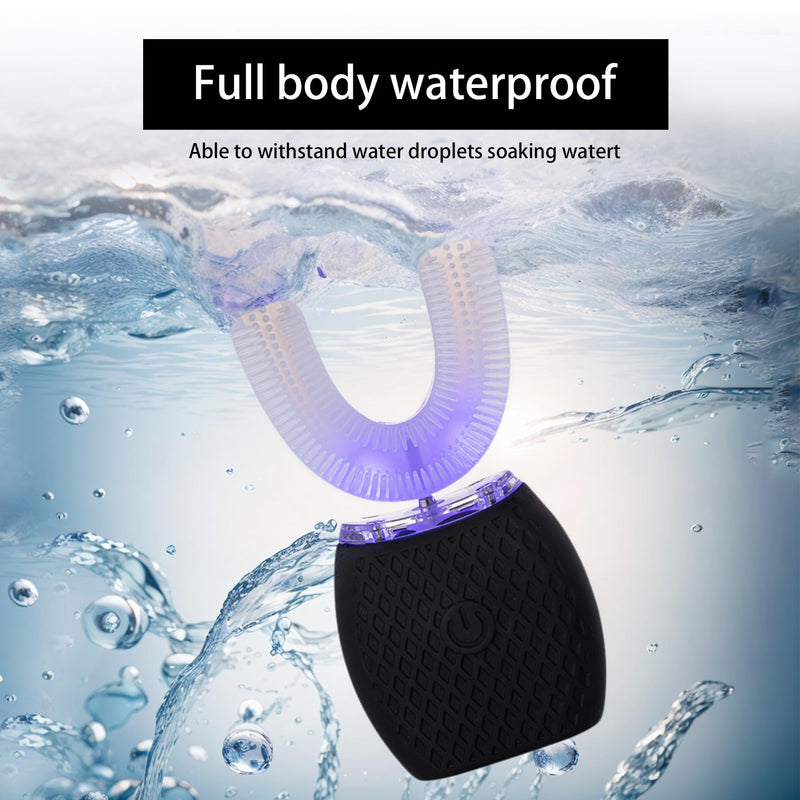 Automatic Toothbrush for Adults - Ultrasonic Electric Toothbrush with Soft Bristles Rechargeable Portable Waterproof Design 30s Timer, Wireless Charging Dual-Use for Travel & Home (Black) Black