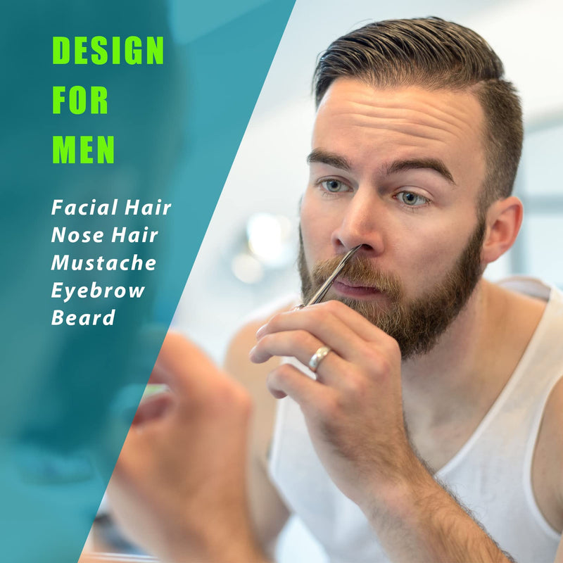 [Australia] - Small Grooming Scissors for Men and Women - Eyebrow, Nose Hair, Mustache, Beard Eyelashes, Ear Trimming Kit - Curved and Rounded Safety Tip for Cutting Hair - Stainless Steel 2 Pack 