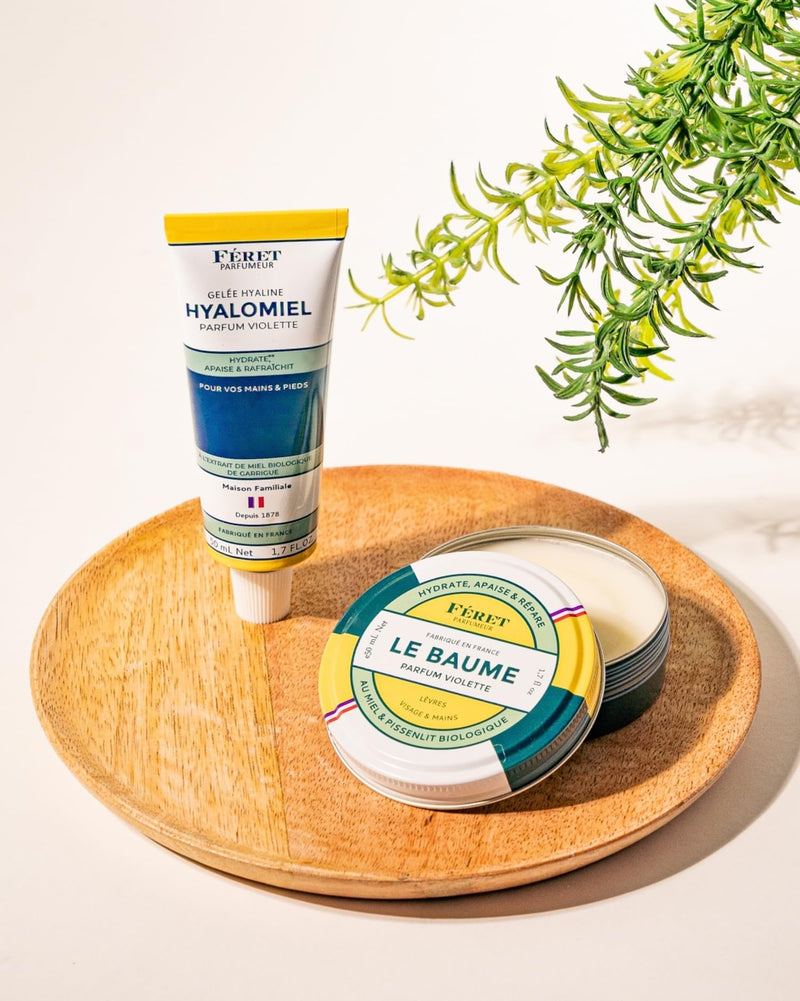 [Australia] - Feret Le Hyalomiel Gel Moisturizer – Violette – Hydrating Skincare with Organic Honey – Soothing Gel for Dry, Cracked Hands, Feet & Skin – Made in France – 50ml / 1.7oz 