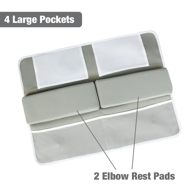 [Australia] - PandaEar Baby Bath Kneeler & Elbow Rest Pad, Comfortable Non-Slip Kneeling Mat Cushion with Toy Organizer Storage Pockets, Foldable Foam Mat for Toddler Bathroom Bathing Time 