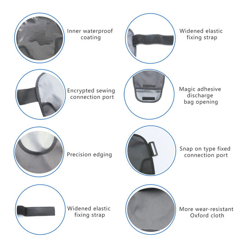 [Australia] - Waterproof Ostomy Bag Covers Adjustable Universal Stoma Pouch Cover for ileostomy Ostomy Supplies for Women Men Black 1 