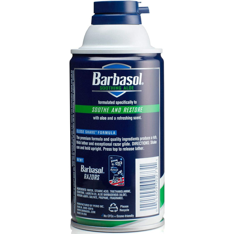 [Australia] - Barbasol Soothing Aloe Thick & Rich Shaving Cream 10 Oz (2 Pack) 