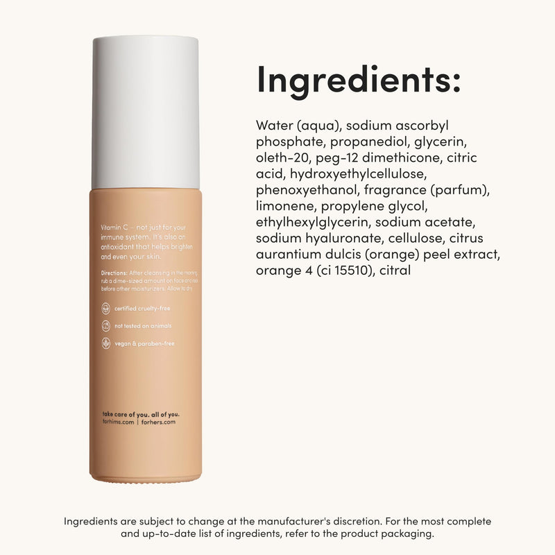 hims Everyday Moisturizer for Men, Hyaluronic Acid, 1 Fl Oz | Lightweight, Hydrating Men's Face Moisturizer with Hyaluronic Acid and Shea Butter, Paraben-Free, Includes Vitamin C Serum