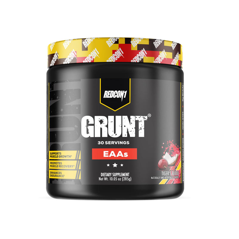 [Australia] - REDCON1 Grunt EAAs, Tiger's Blood - Sugar Free, Keto Friendly Essential Amino Acids Powder - Post Workout Powder Containing 9 Amino Acids to Help Train, Recover, Repeat (30 Servings) 