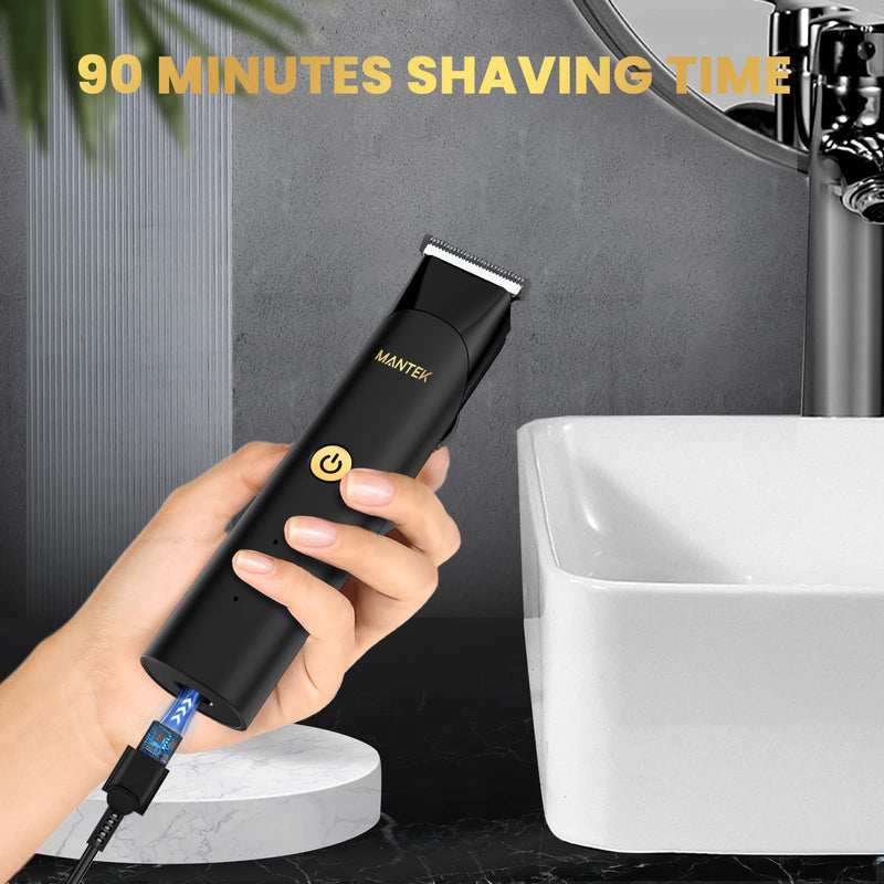 Body Trimmer for Men, Includes 2 Quick Change Trimmer Heads Electric Body Groomer Shavers