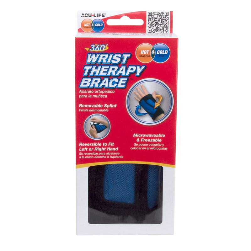 Acu-Life Wrist Therapy Brace | Joint Pain Relief and Muscle Recovery | Hot and Cold | Reversible Design