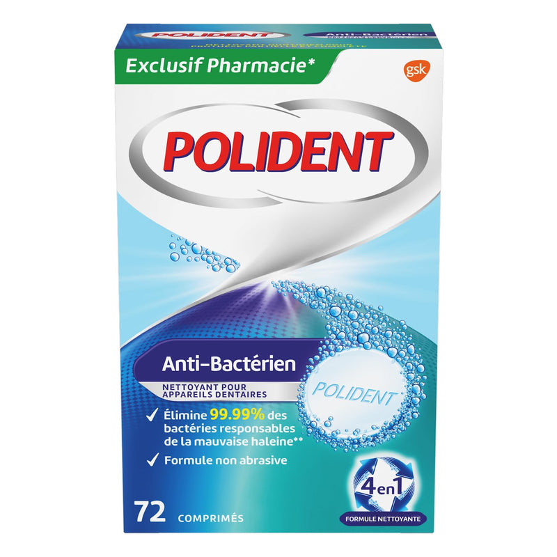 [Australia] - Polident Antibacterial cleaner for partial or complete dentures 96 comprimés 