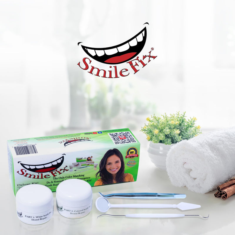 [Australia] - BF Products SmileFix Deluxe Dental Repair Kit - Color Matching Compound - Includes Tools - Missing Or Damaged Teeth - Fix Gaps, Broken Teeth - Durable Tooth Repair - Fast & Easy Process 