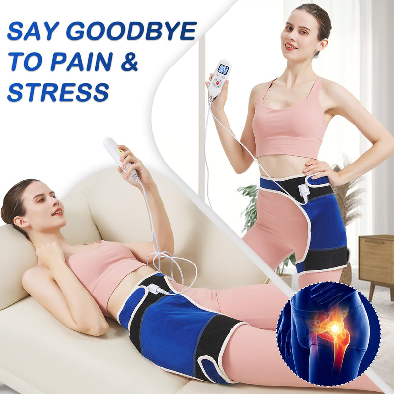 AOKESTE Hip Heating Pad for Hip Pain Relief,Hip Support Brace for Sciatica Pain Relief,Heated Hip Brace with Auto Shut Off,Lower Back/Thigh/Buttock Electric Heat Pad for Men Women,86℉-158℉ Adjust