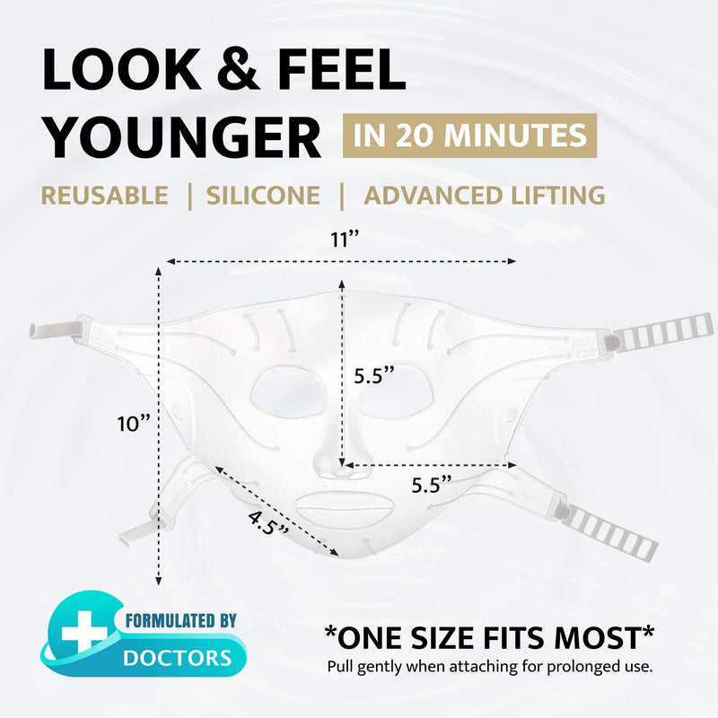 Silicone Skin Mask | Face Lifting Double Chin Reducer | V Line Lifting | Under Eye Mask | Forehead Wrinkles Treatment | Korean Skin Care 1 Count (Pack of 1)