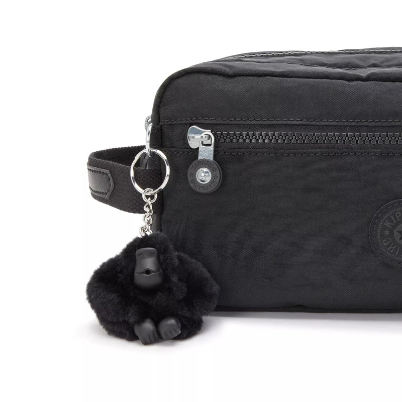 Kipling Women’s Agot Toiletry Bag, Lightweight Travel Organizer, Nylon Cosmetics Kit One Size Black Noir