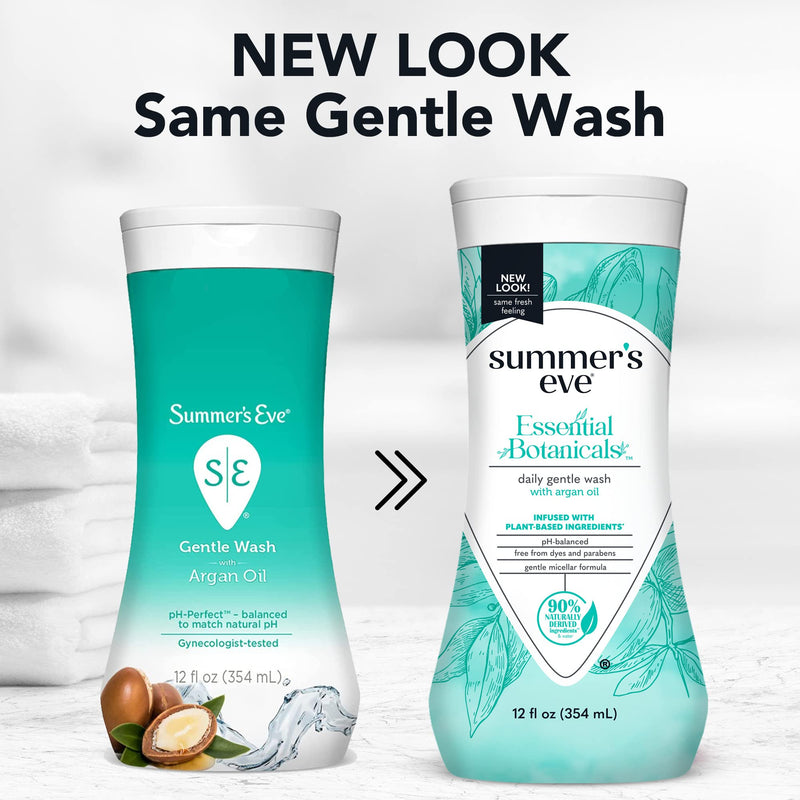 [Australia] - Summer's Eve Essential Botanicals Gentle Wash with Argan Oil, Removes Odor, pH balanced, 12 fl oz 12 Fl Oz (Pack of 1) 