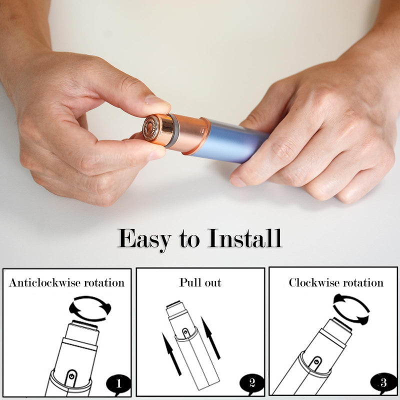 [Australia] - Generation 3 Replacement Heads for Finishing Touch Flawless Gen 3 Facial Hair Remover – Double Halo Blades, 6 Pack 6 Count 