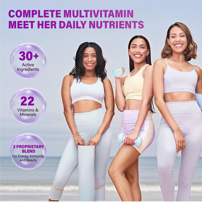 Methylated Multivitamin Gummy for Women | Multi Vitamin Gummies with A C D E, Methylated Folate, Biotin, B Complex, Iron, CoQ10, Inositol - Sugar Free 60 Count Peach 60 Count (Pack of 1)