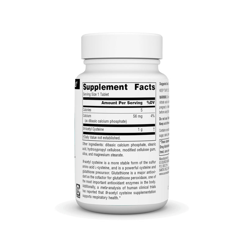 [Australia] - Source Naturals N-Acetyl Cysteine Antioxidant Support 1000 mg Dietary Supplement That Supports Respiratory Health* - 30 Tablets 30 Count (Pack of 1) 