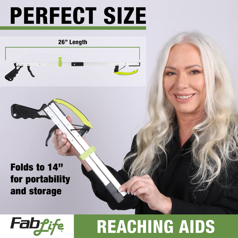 [Australia] - FabLife Reaching Aids for Mobility, Hip Replacement, Knee and Back Surgery, Rehabilitation, Physical Therapy, Recovery Daily Living Aid Grabber Magnetic Reacher Extended Reach with Easy Trigger 