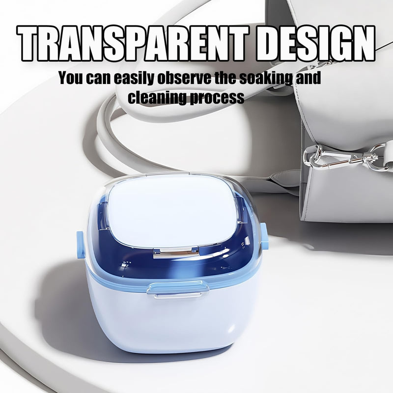 [Australia] - Denture Case, Retainer Cleaning Box, Large Capacity Denture Container Cup for Any Full and Partial Denture, Clear Dentures, Retainers, Night Guards (with Brush and Mirror) Pink 
