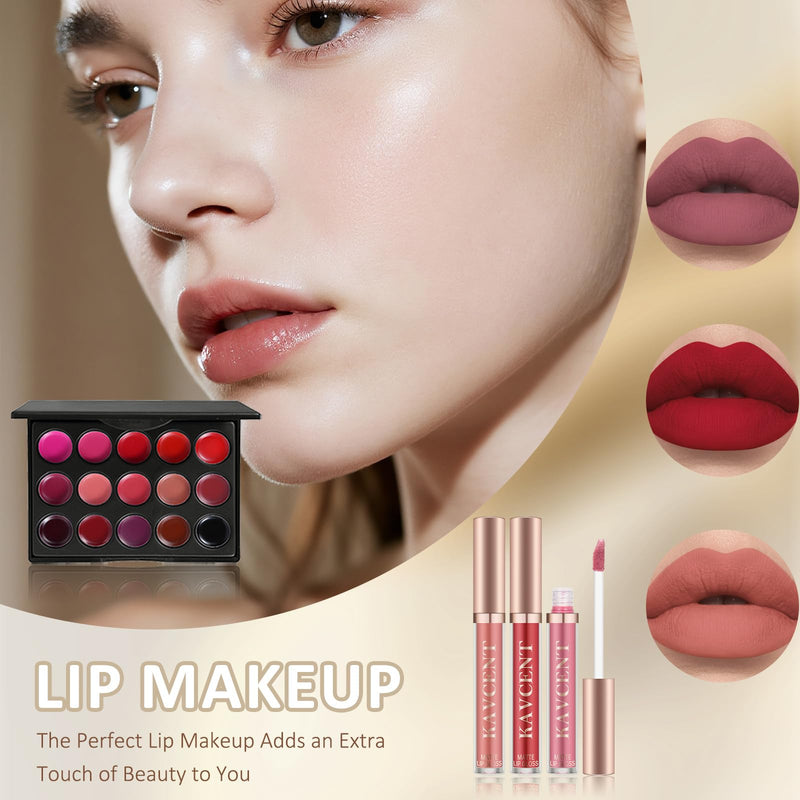 [Australia] - Makeup Set for Teens Women Makeup Kit for Women Full Kit Eyeshadow Foundation Makeup Gift Set for Teen Girls Christmas Makeup Kits for Teens Teenagers 14-16 ZH Blue Medium Makeup 