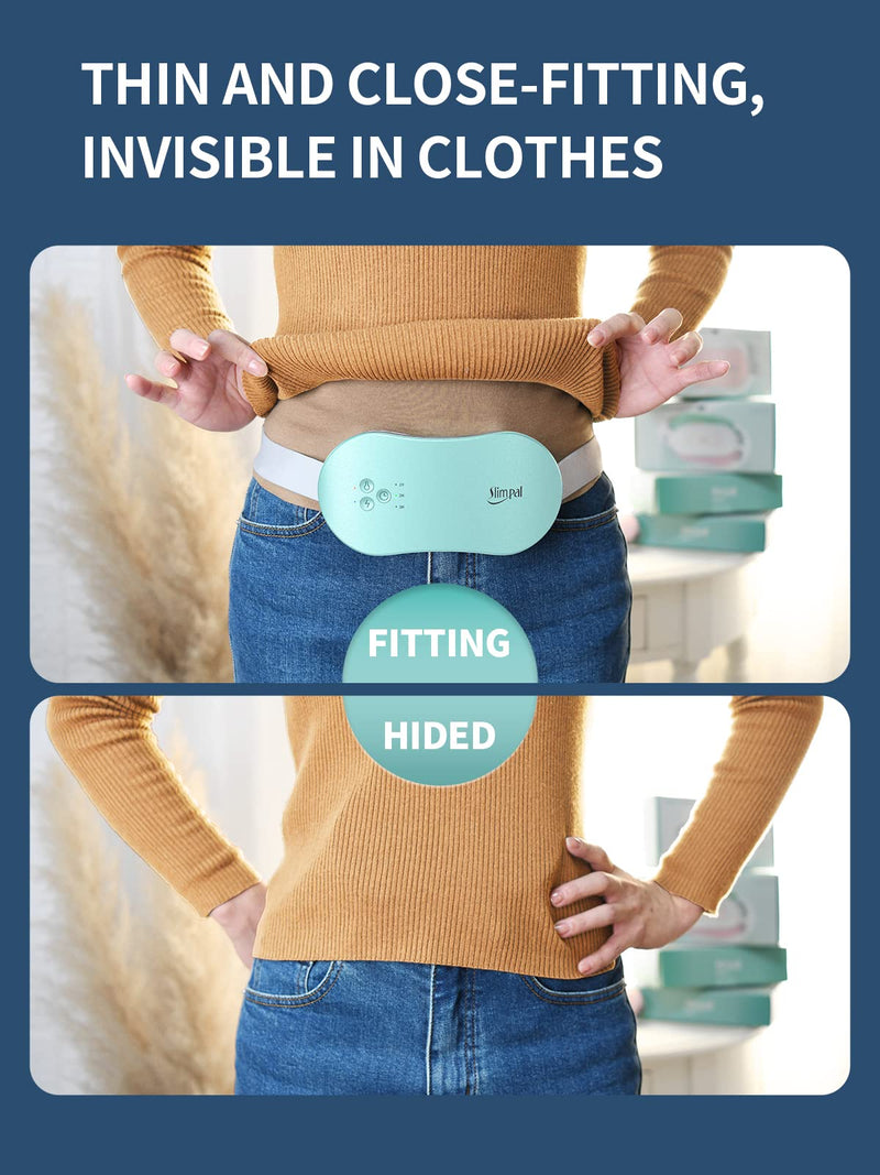 [Australia] - Slimpal Period Heating Pad for Cramps, FSA HSA Eligible Approved, Portable Heat Pad for Menstrual Cramp Relief, Electric Cordless Heating Belt, 3 Timer Auto Off Setting, Gifts for Women Girl, Aqua SPC023 