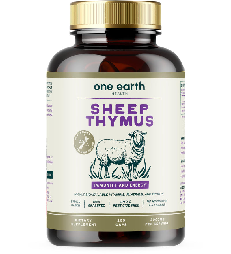 Grass Fed Thymus - New Zealand Sourced Thymus. 3,000mg per Serving, 200 Count