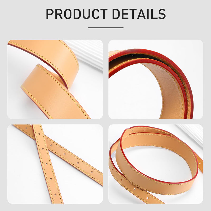 Vachetta Leather Strap Purse Straps Replacement Crossbody Compatible with Lv Carryall Tote Bag,Vegetable Tanned Top Cowhide Leahter Bag Strap,Width1.38'',Length35.4-41.7'',Beeswax Beeswax 1.38"width*41.7"length