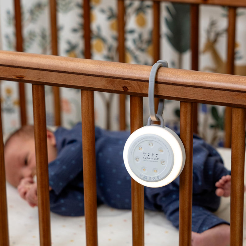 [Australia] - Yogasleep Hushh 2 Portable Sound Machine (Grey) for Baby and Kids, Backlit Buttons & Night Light, Durable, 6 Soothing Natural Sounds, Easy to Use Timer, Volume Control & Toddler Lock, Noise Canceling White 