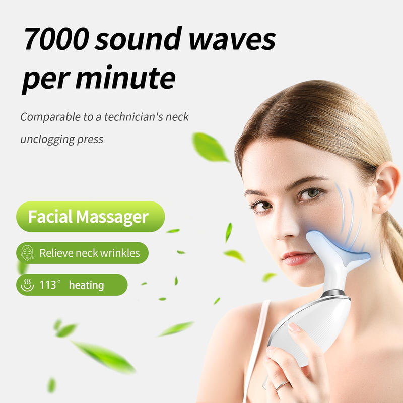 [Australia] - Red Light Therapy for Face, LED Face Massager, RED Light Device (White, 7 Color) 