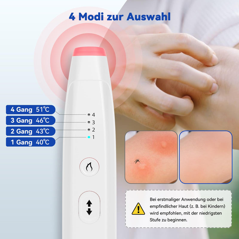 [Australia] - KINREECELL insect bite healer, mosquito bite heat pen, small and handy electric mosquito bite healer, rechargeable, for treating insect bites, relieving itching and swelling 