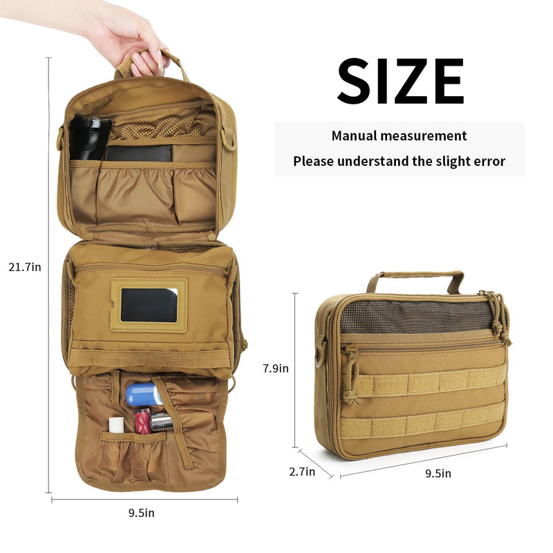 SMONT Tactical Toiletry Bag Brown Khaki