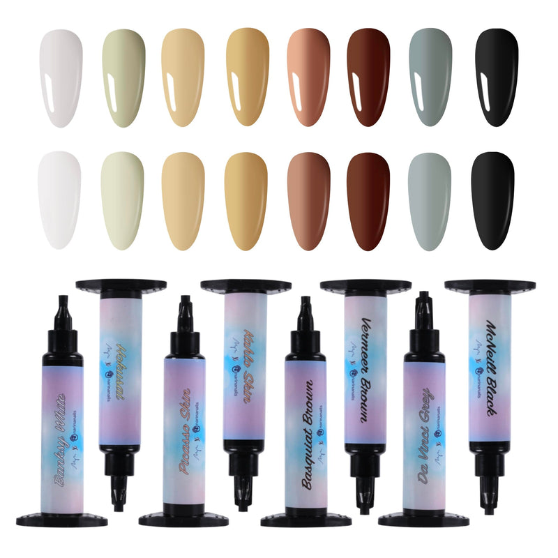 [Australia] - 16 colours Narina The Artist Palette x MPA with mixing pad, 2 mini palettes, 24 grids for Nail Art, Solid colour 5g each High Pigment & Coverage. 
